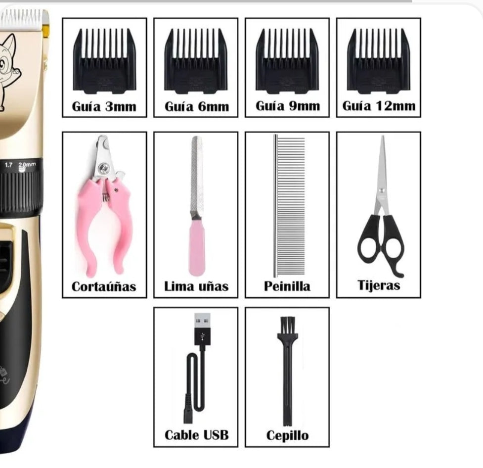 Kit Cortadora de Pelo para Mascota