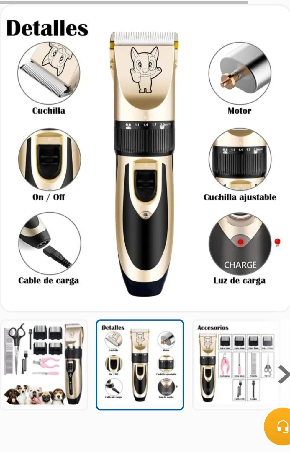 Kit Cortadora de Pelo para Mascota