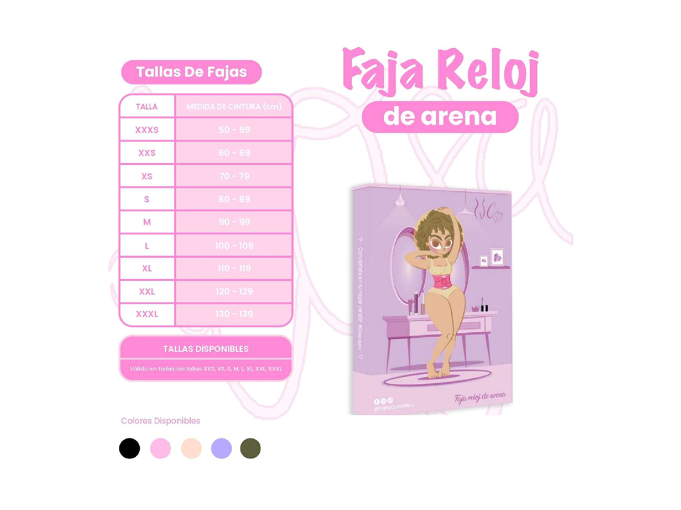 Faja Reloj de Arena Negro
